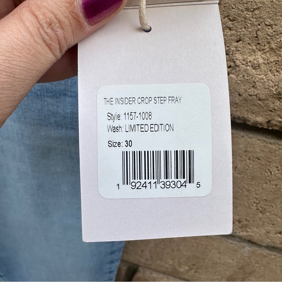 Mother The Insider Crop Step Fray Jeans NWT 30 - Picture 4 of 15